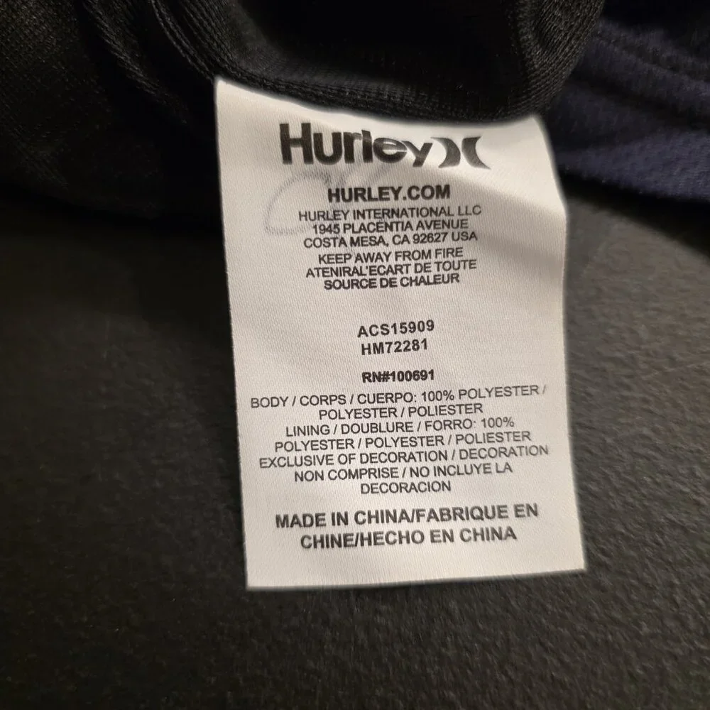 Hurley Activewear Shorts US Coast Guard Logo Shorts Blue White Striped Small NEW
